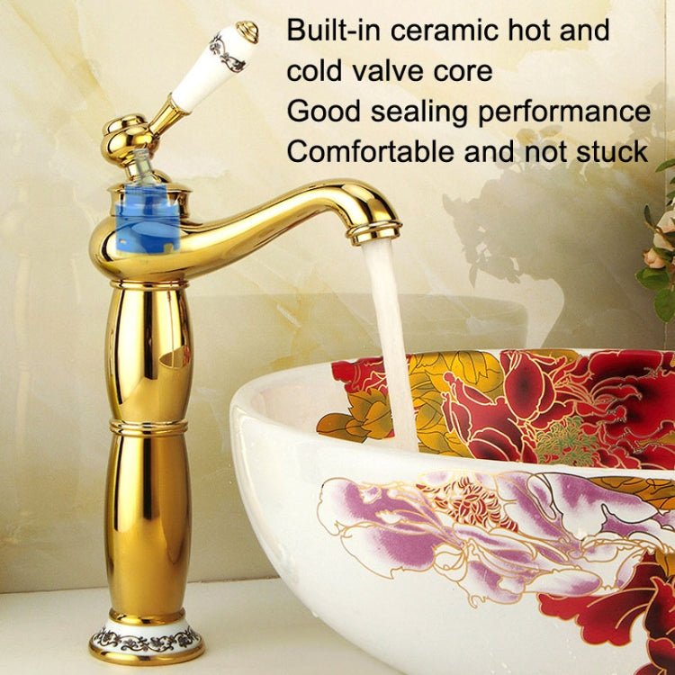 Antique Hot and Cold Bathroom Washbasin Faucet, Style: