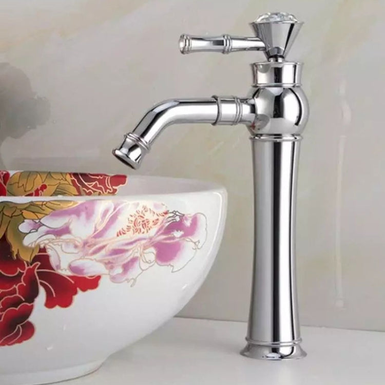 All Bronze Bathroom Basin Hot And Cold Water Faucet, Style: