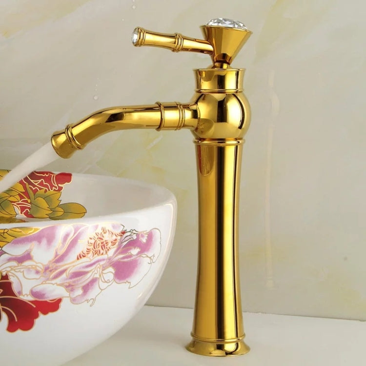All Bronze Bathroom Basin Hot And Cold Water Faucet, Style: