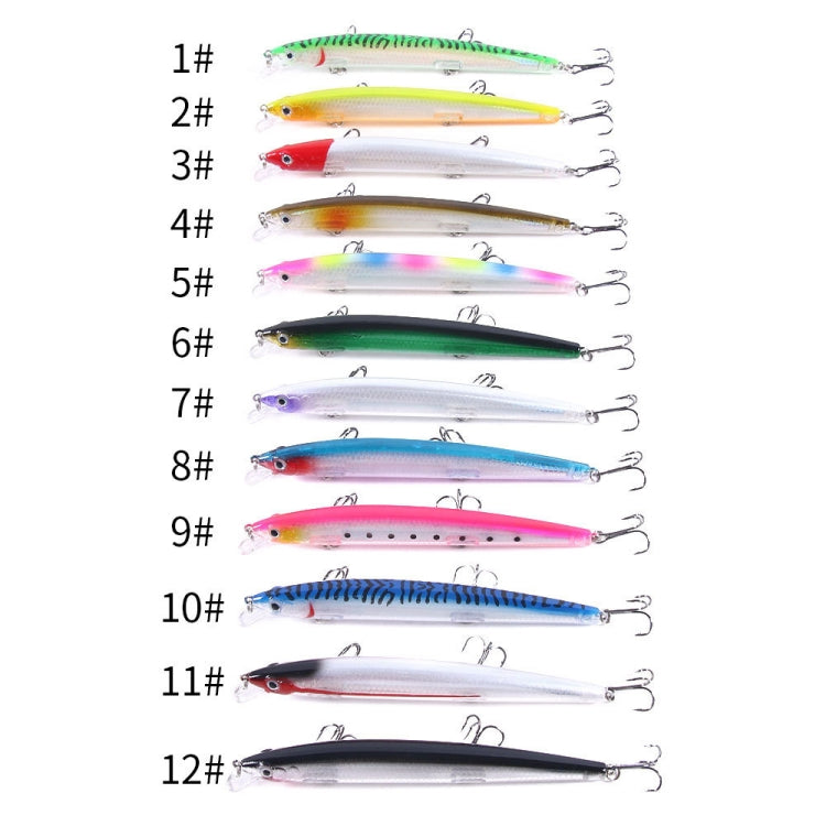 HENGJIA MI130 13.5cm 15.5g Far Throwing Floating Water Laser Bait, 9, 10, 11, 1, 12, 2, 3, 4, 5, 6, 7, 8
