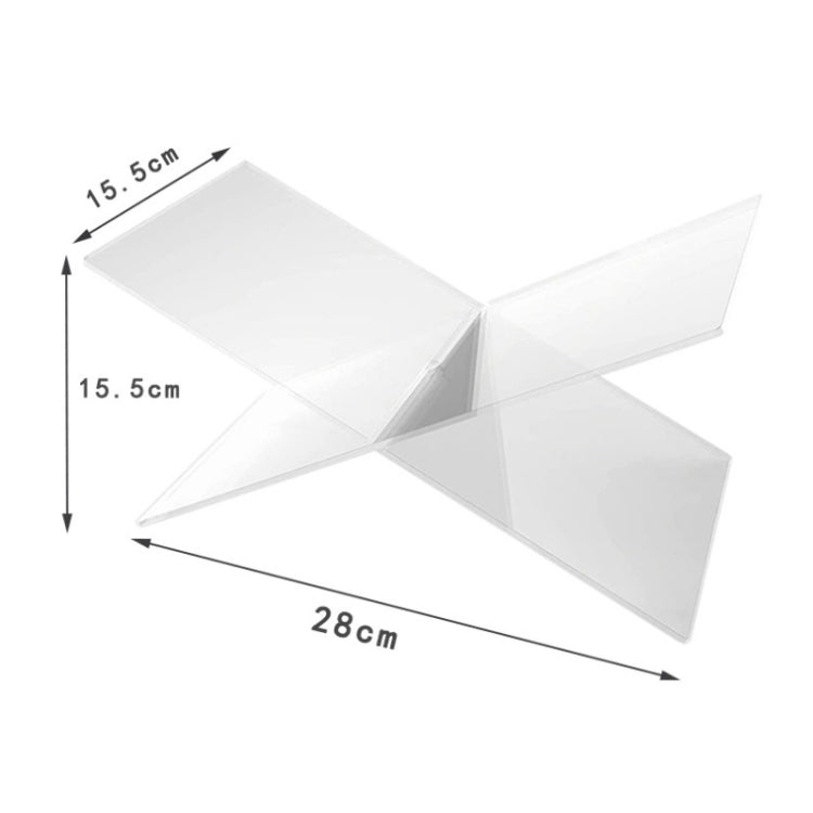 X-shaped Acrylic Bookshelf Transparent Book Sheet Music Display Stand