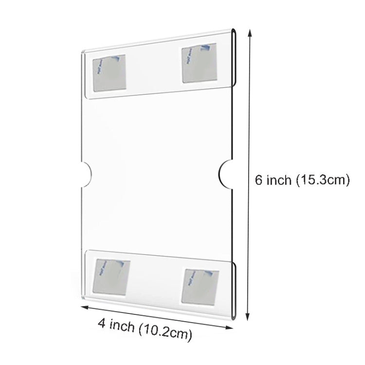 2 PCS 4x6 Inch Wall Mounted Acrylic Signage Bracket Wall Photo Frame