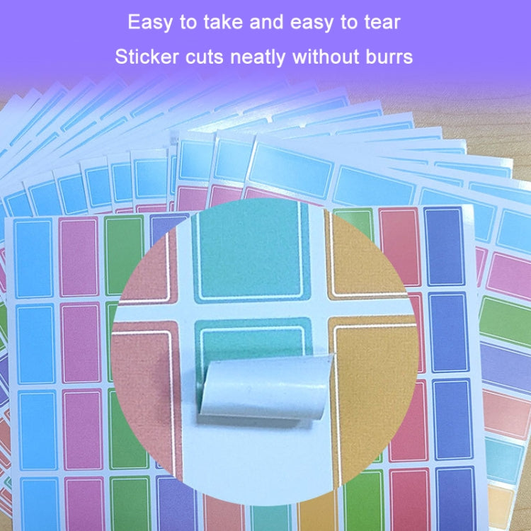 5 Packs Children Colorful Square Label Classification Stickers