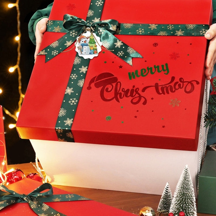 100pcs / Pack Christmas Kraft Paper Tag Gift Wrap Card Set