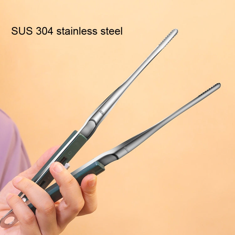 304 Stainless Steel Food Clip with Sawtooth Barbecue Tongs