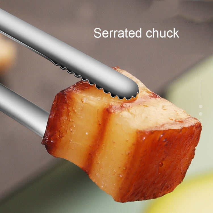 304 Stainless Steel Food Clip with Sawtooth Barbecue Tongs