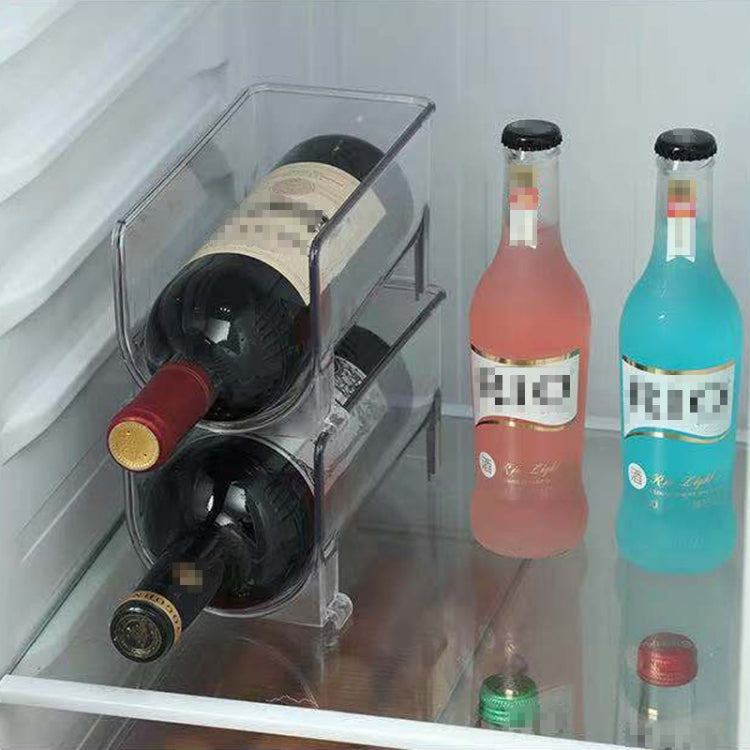PET Layered Red Wine Stand Refrigerator Beer Beverages Storage Box