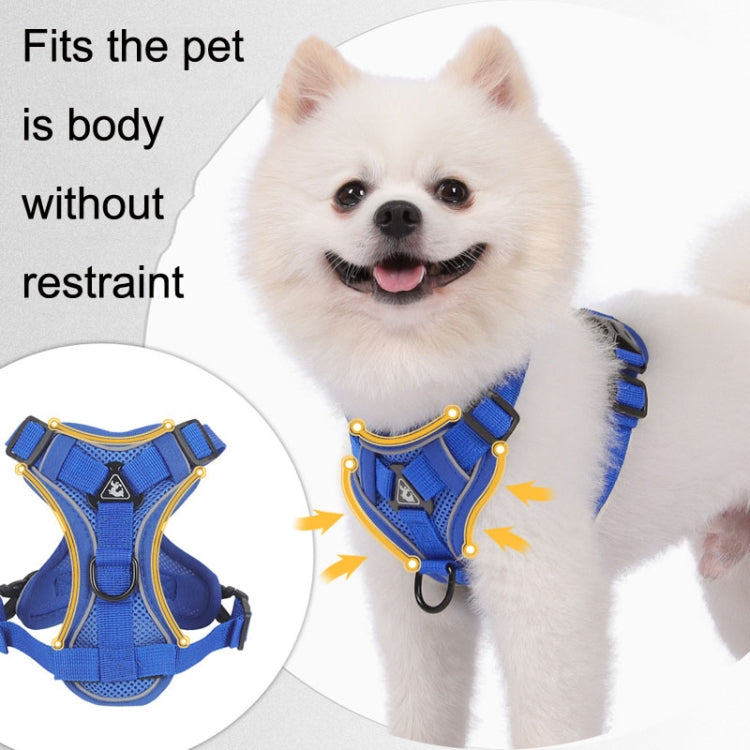 HT-864 Pet Traction Rope Reflective Breathable Dog Chest Strap Vest, Size: