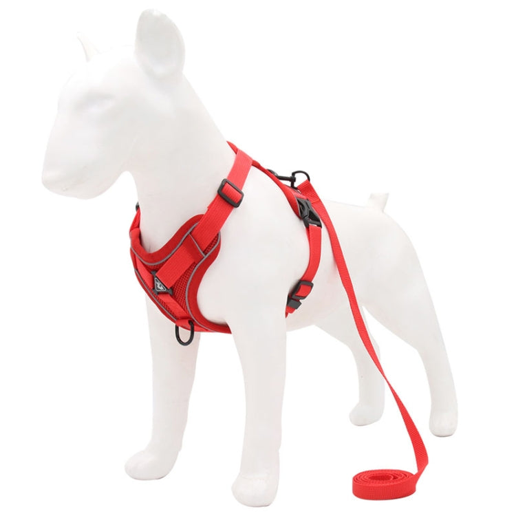 HT-864 Pet Traction Rope Reflective Breathable Dog Chest Strap Vest, Size: