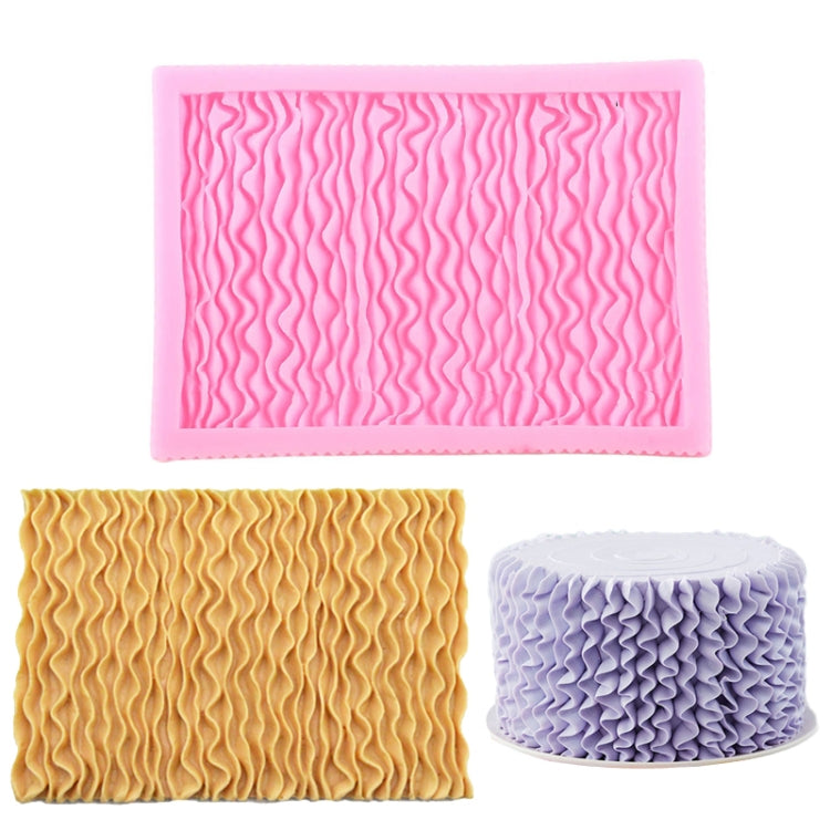 Food Grade Fondant Silicone Mold Pleated Skirt Cake Decorating Tool