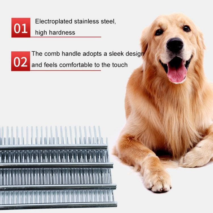 Stainless Steel Pet Comb Pet Hair Comb, Specification: XL