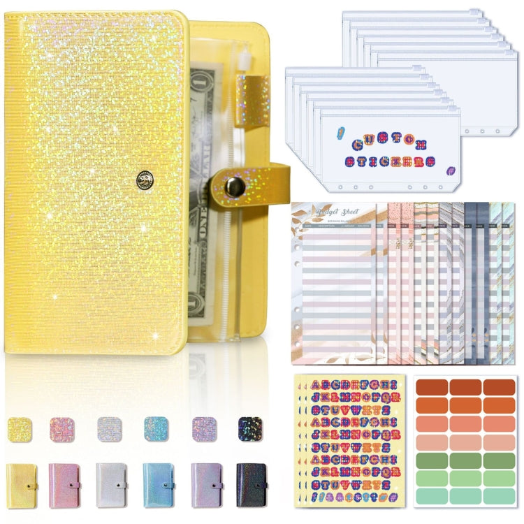 A6 Gypsophila Loose-leaf Bookkeeping Notebook Cash Budget Hand Book, Pink, Blue, Space Gray, Yellow, Purple, Silver White