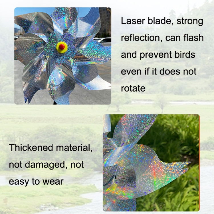Balcony Garden Farmland Bird Catcher Reflector Anti-bird Laser Windmill, Style: Seven