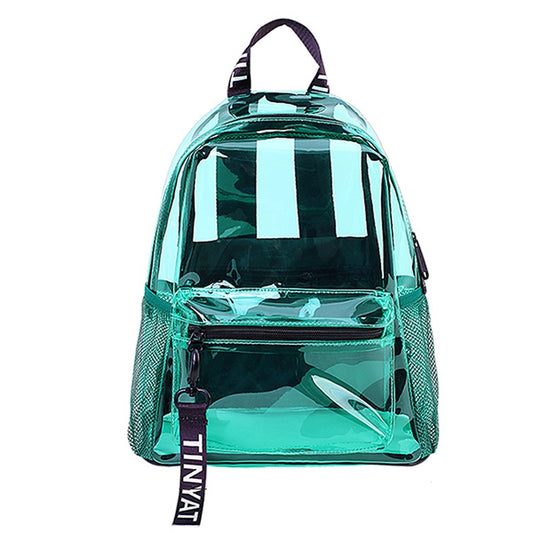 T9051 Ladies Jelly Bag Waterproof PVC Transparent Backpack Beach Travel Backpack