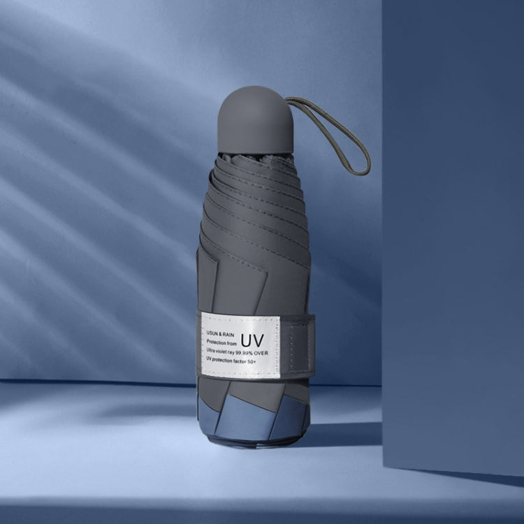 LY-0621 Five-Fold Six-bone Umbrella Simple Black Glue Sunscreen Umbrella