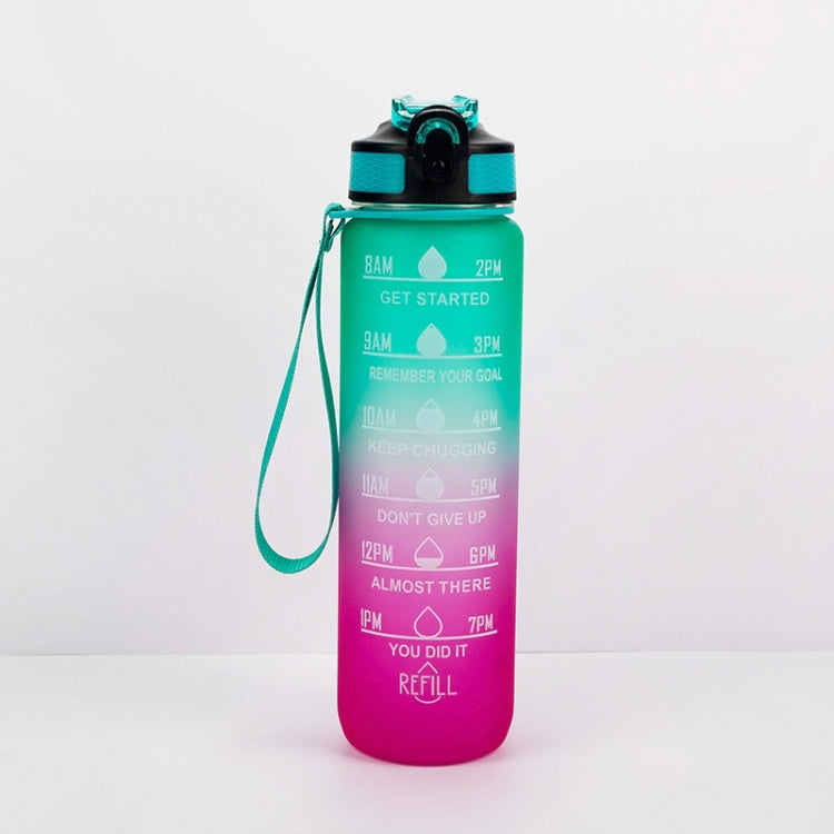 1000ml Gradient Space Cup Sports Bottle Bounce Lid Straw Cup