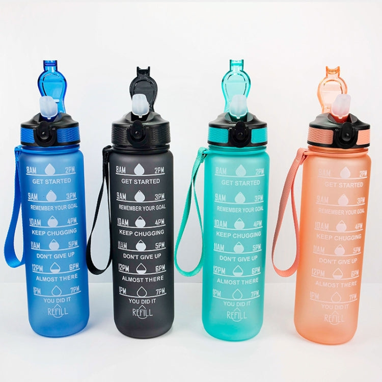 1000ml Gradient Space Cup Sports Bottle Bounce Lid Straw Cup