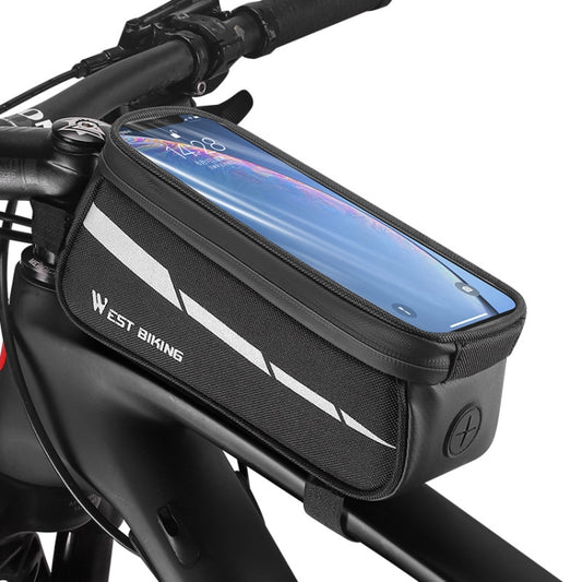 WEST BIKING 7 inches Mountain Bike Mobile Phone Touch Screen Front Beam Bag