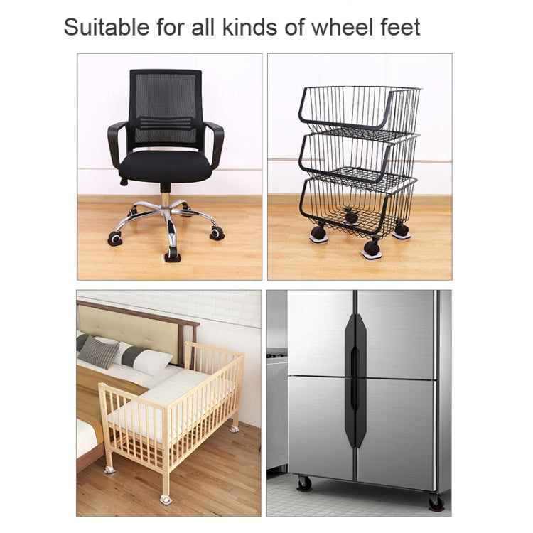 5 PCS Computer Seat Pulley Holder Chair Roller Non-slip Pad