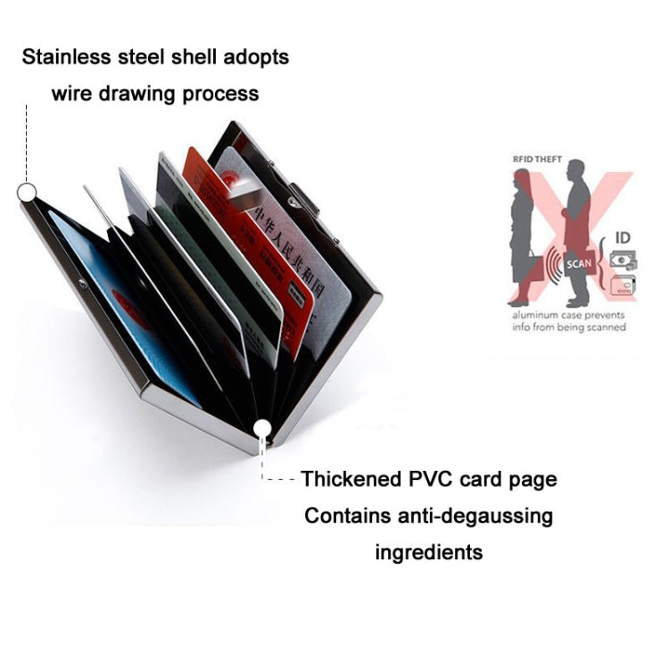 Metal Security Anti-degaussing Bank Credit Card Box