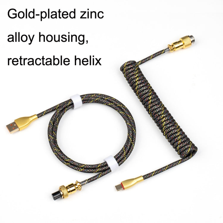 Mechanical Keyboard Spring Cable Gold-plated Aerial Plug