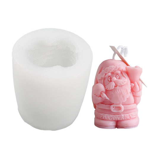 DIY Christmas Candle Aromatherapy Gypsum Silicone Mold, Shape:, Santa, Simple Christmas Tree, Triangular Christmas Tree, Christmas Gift, Single Stereo, Snow House 3, Single Christmas Cylinder, Origami Christmas Tree, 8 Cone Contest Christmas Tree