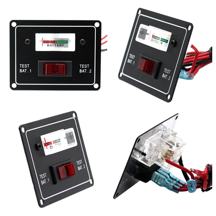 Marine Dual Battery Tester Pointer Voltmeter