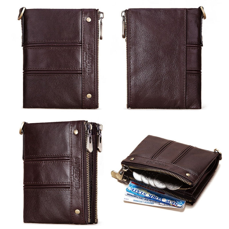 HUMERPAULBP926 RFID Anti-Magnetic Wallet Men Double Zipper Coin Purse
