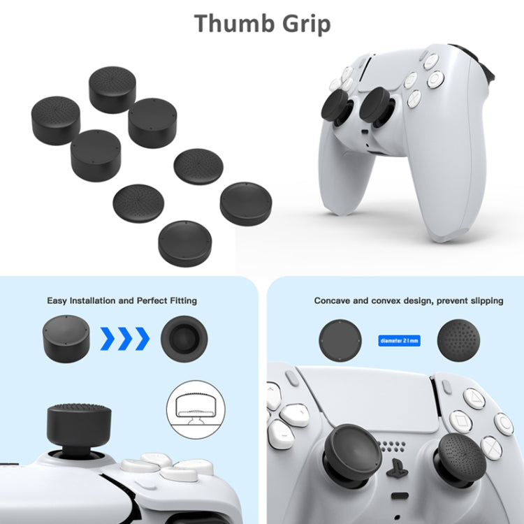 JYS JYS-P5151 For PS5 12 In 1 Handle Charger + Rocker Cap + Privacy Cover + Silicone Cover + Bracket Set