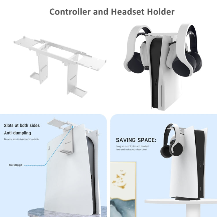 JYS JYS-P5151 For PS5 12 In 1 Handle Charger + Rocker Cap + Privacy Cover + Silicone Cover + Bracket Set