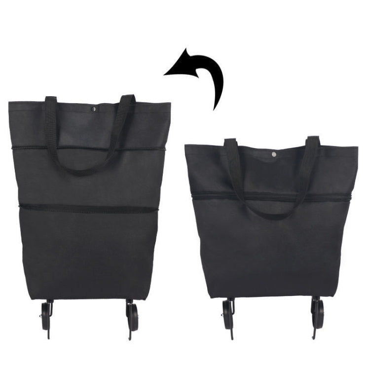 Portable Shopping Cart Foldable Tote With Wheels