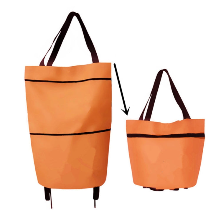 Portable Shopping Cart Foldable Tote With Wheels