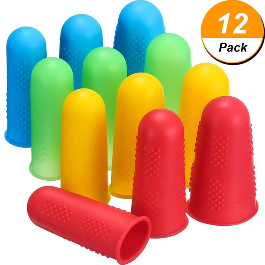 4 Sets Anti-scalding Non-slip High Temperature Resistant Silicone Finger Cuff With Particles