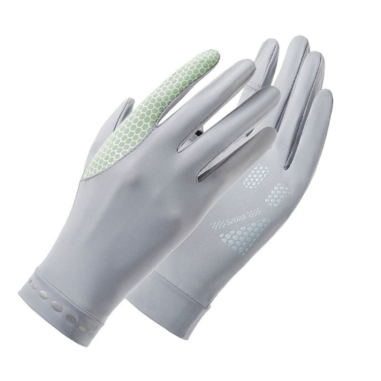 1 Pair XC-14 Riding Driving Sunscreen Anti-UV Fingerless Ice Silk Gloves, Style:
