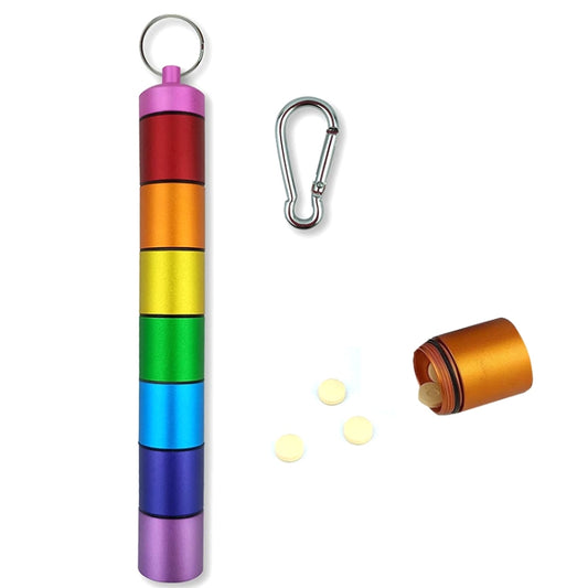 M003 Sealed Waterproof 7 Days Split Aluminum Alloy Metal Pill Box