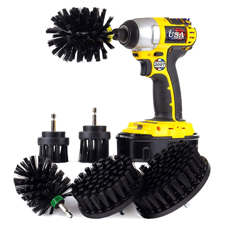 6PCS Electric Drill Head Car Tire Floor Crevice Cleaning Brush