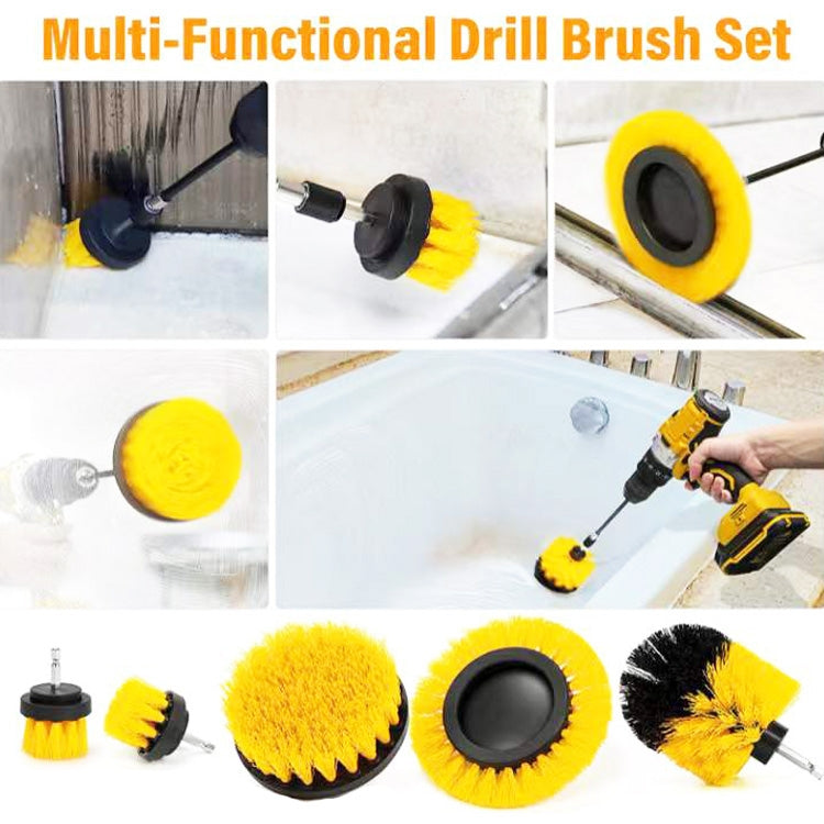 6PCS Electric Drill Head Car Tire Floor Crevice Cleaning Brush