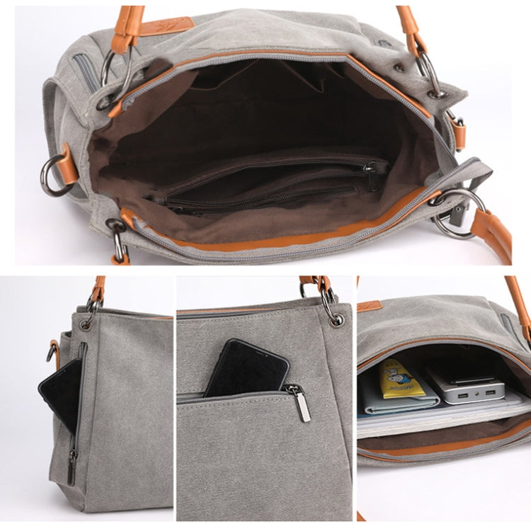 T-1983 Ladies Large Capacity Canvas Shoulder Bag