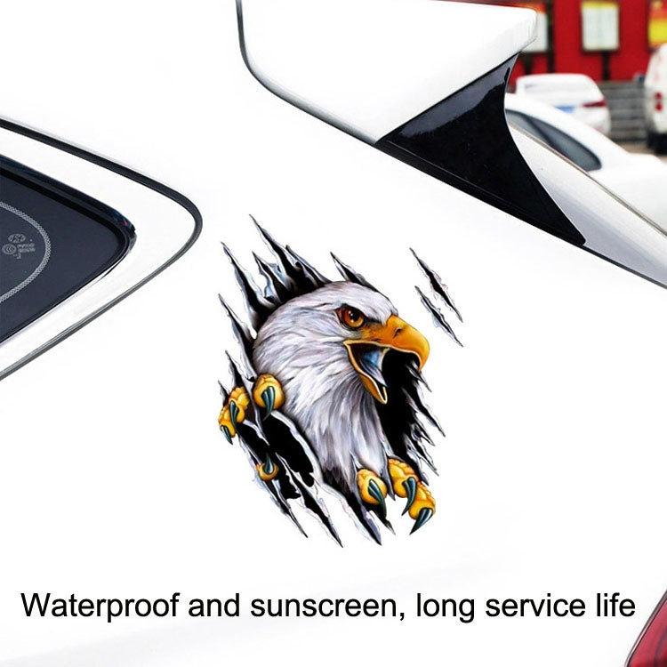 5PCS Tear Eagle 3D Car Sticker Scratch Covering Body Pull Flower Sticker, Style: