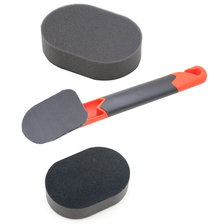 Handle + Sponge Long Handle Car Tire Varnishing Brush Tire Waxing Brush Sponge
