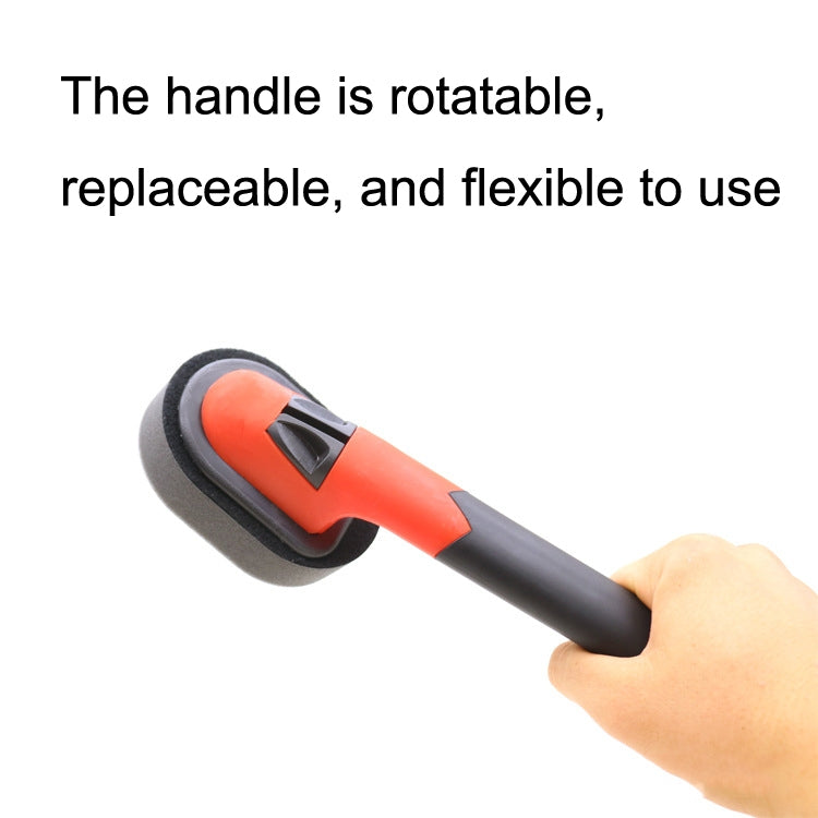Handle + Sponge Long Handle Car Tire Varnishing Brush Tire Waxing Brush Sponge