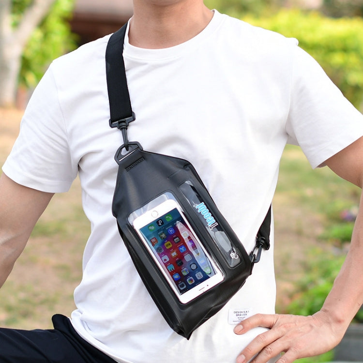 Tteoobl Swimming Waterproof Crossbody Phone Bag Touch Screen Chest Bag,Style: