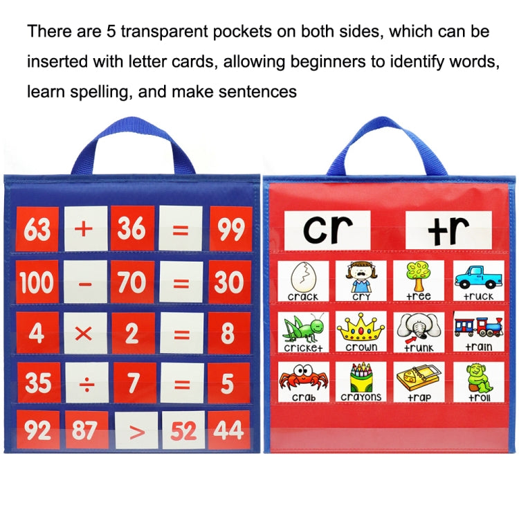 Children Educational Early Education Foldable Desktop Teaching Pocket Chart