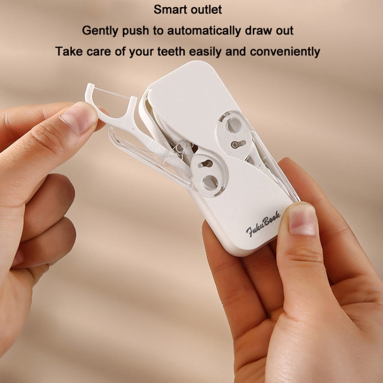 FukuBook Portable Mini Automatic Opening and Closing Floss Storage Box with Floss