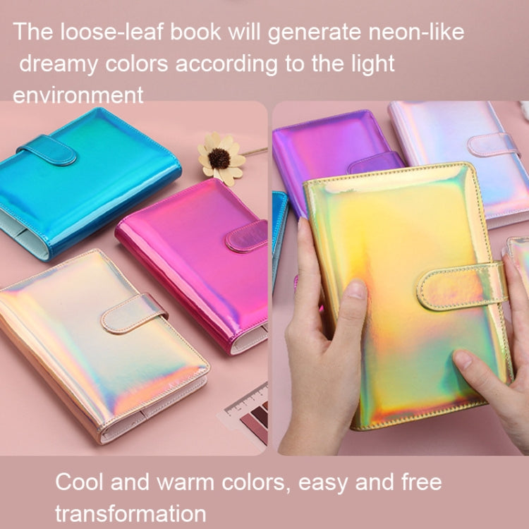 Laser Macaron Loose-leaf Notebook A6 Notepad Shell Without Inner Pages