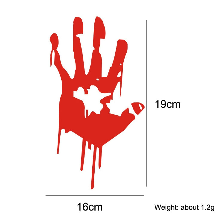 5 Sets Waterproof Sunscreen Reflective Car Sticker Blood Handprint Halloween Sticker