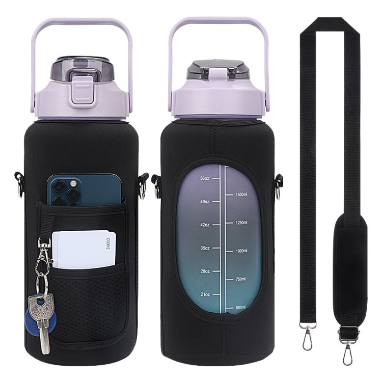 2L Diving Material Water Bottle Cover Case with Strap