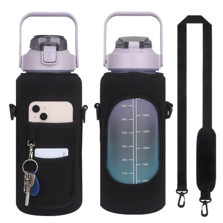 2L Diving Material Water Bottle Cover Case with Strap