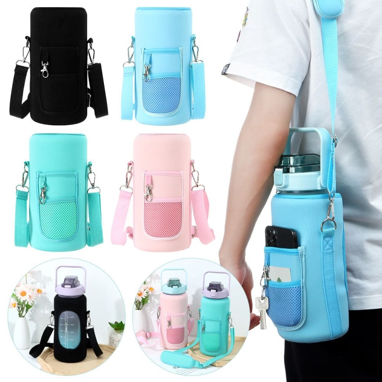 2L Diving Material Water Bottle Cover Case with Strap