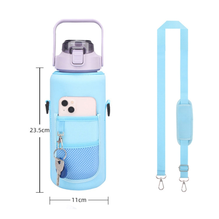 2L Diving Material Water Bottle Cover Case with Strap